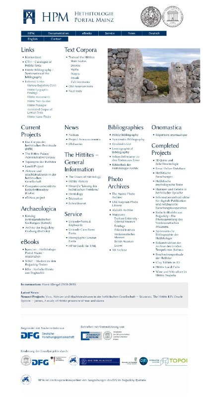 美因茨大学等几个机构合作的古代 #历史 研究资源HPM，主要是亚述、赫梯相关学术资源