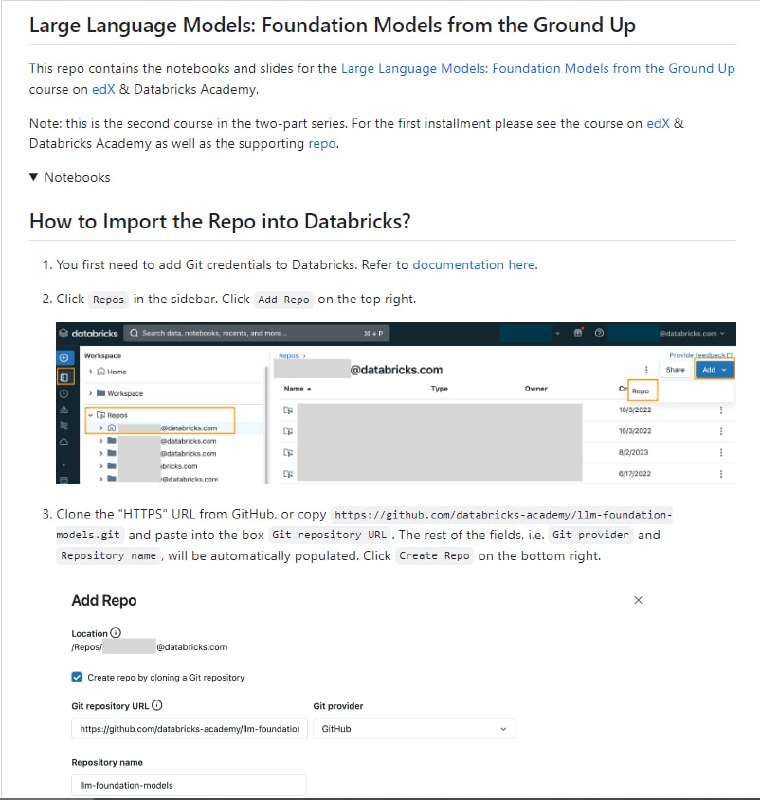 edX和Databricks Academy的大型语言模型课程资料和幻灯片 | Large Language Models此存储库包含edX和 Databricks Academy上的“大型语言模型