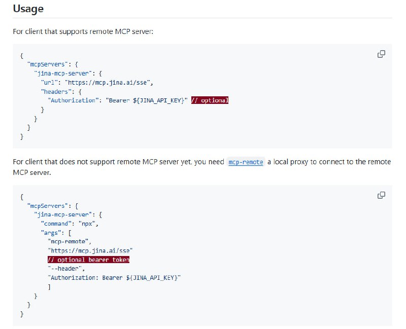 Jina AI Remote MCP Server