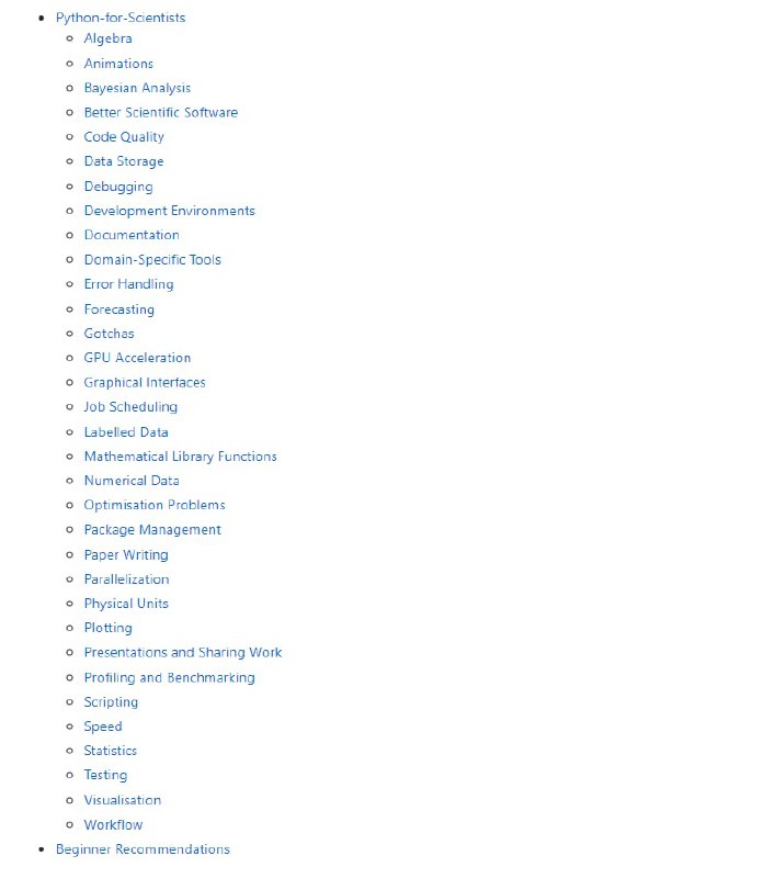 面向科研用户/科学家的Python资源列表面向希望充分利用开源 Python 生态系统的科学领域的学生和研究人员