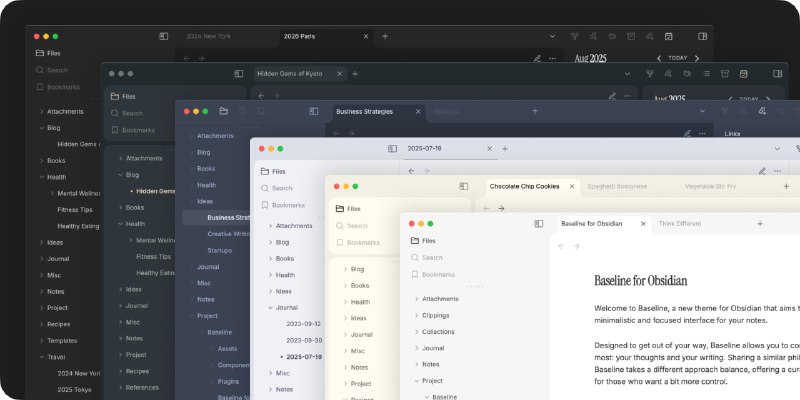 为 Obsidian 主题体验设立新基准，兼具极简与丰富自定义，助你打造专属笔记空间