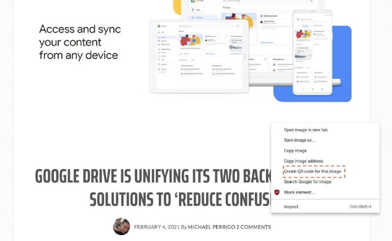 Chrome 88 推出二维码分享网页功能，不管是 Chromebook，Windows 还是 macOS设备，只要升级到最新版浏览器就可以使用该功能