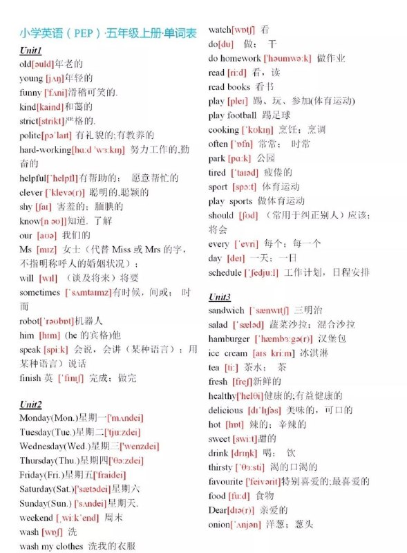 人教版 #儿童 #英语 #词汇表人教版三至六年级上册单元词汇表人教版英语从三年级开设，没有一年级和二年级英语；图片可以保存打印，方便提问、记忆和听写人教版 #儿童 #英语 #词汇表人教版三至六年级上册单元词汇表人教版英语从三年级开设，没有一年级和二年级英语；图片可以保存打印，方便提问、记忆和听写