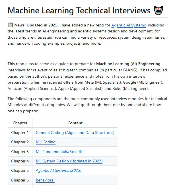 Machine Learning Interviews