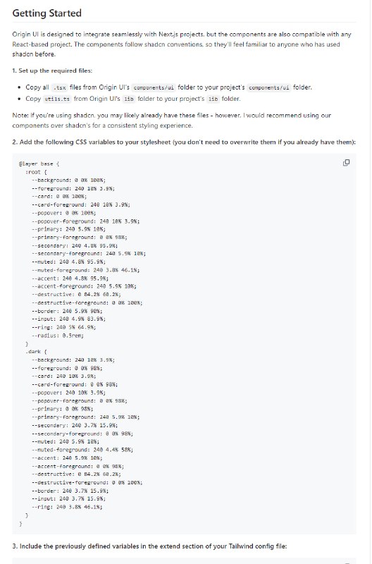 Origin UI