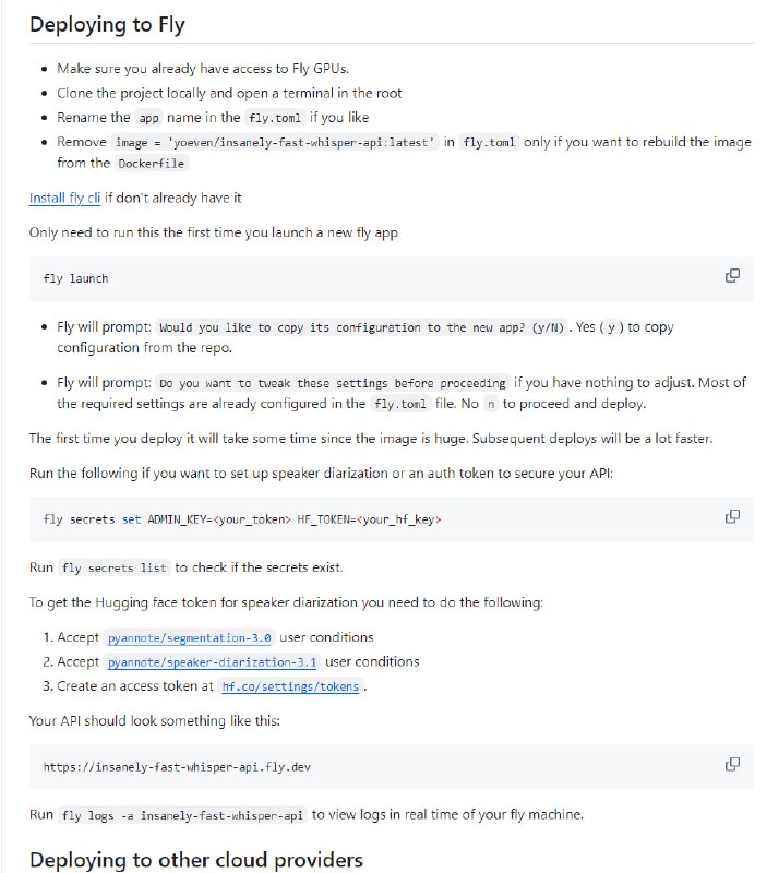 Insanely Fast Whisper API
