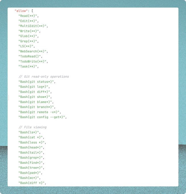 Claude Code 专业小技巧 | #经验• 利用全局配置文件 ~/.claude/settings.json，预先设定可信工具列表，实现自动授权运行，提升工作流效率  • 仅针对敏感操作（如删除文件、执行 Git 提交等）主动请求用户许可，确保安全可控  • 通过分层权限管理，既保证自动化体验流畅，又防范风险，达到工具信任与操作自主的平衡  • 构建稳定且透明的 AI 助手使用环境，适合复杂项目的安全协作与持续集成场景  • 洞察