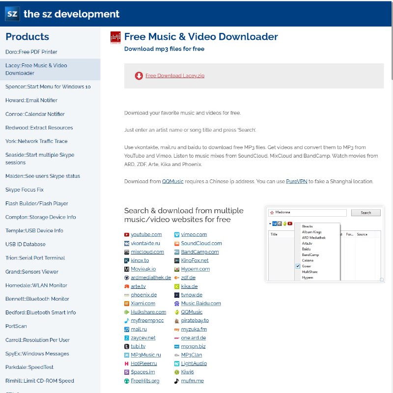 Lacey 是一款支持嗅探超过40种不同视频网站内容并一键下载的 #工具 ，支持中英文关键词搜寻，搜到后双击就可以直接下载  #下载器