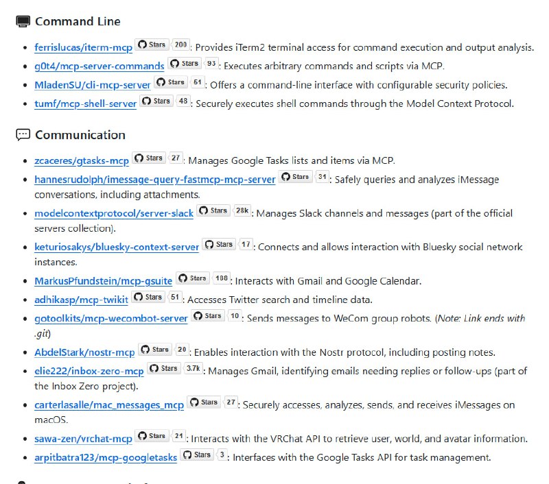 Awesome MCP Servers