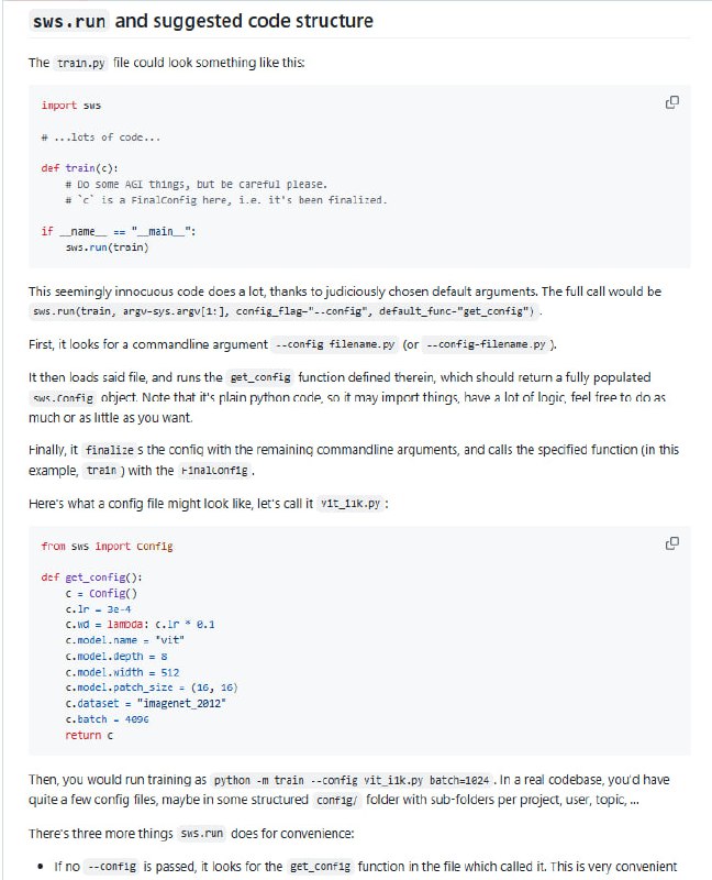 深度学习实验配置写起来总是头疼？sws 是一个极简、可预测、无坑的配置库，专为深度学习项目设计