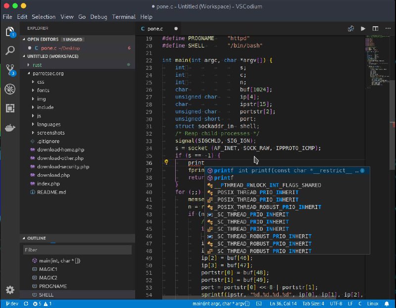 VSCode的免费/自由开源软件二进制文件VSCodium是Microsoft编辑器VSCode的社区驱动的免费许可二进制发行版