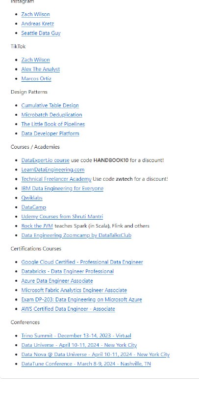 The Data Engineering Handbook