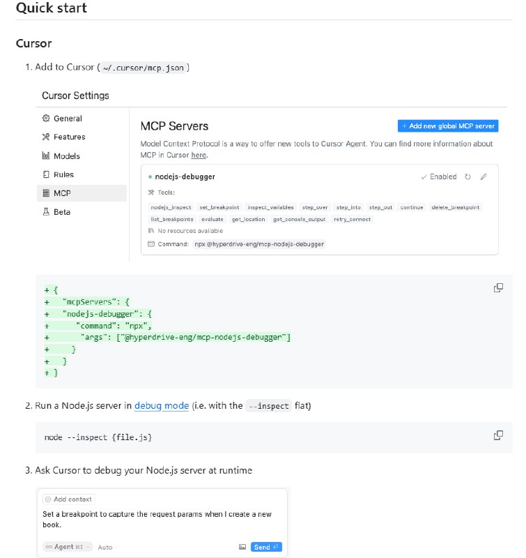 MCP Node.js debugger