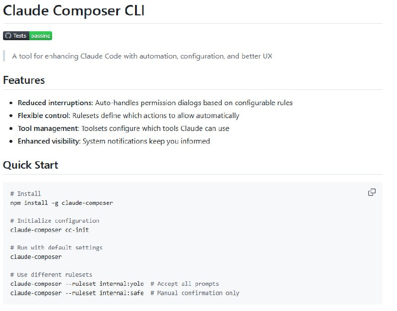 Claude Composer CLI