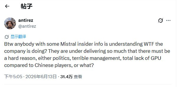 Mistral掉队背后