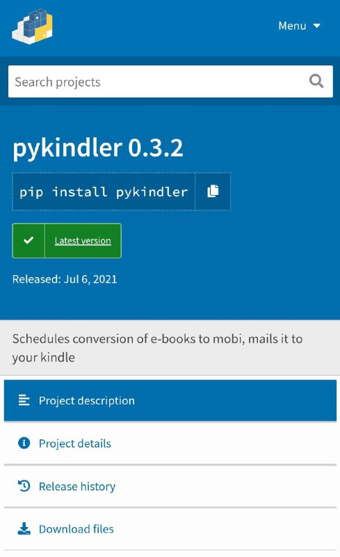 pykindler用于自动转换和通过电子邮件将下载的书籍发送到Kindle的Python包