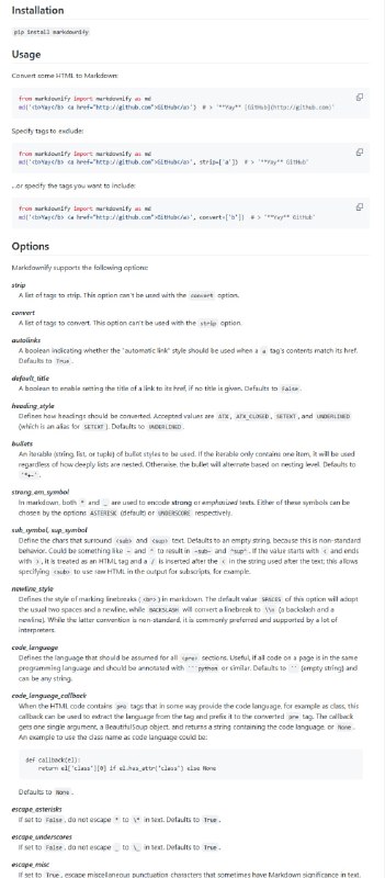 做爬虫抓取或网站迁移时，面对满屏杂乱的 HTML 标签，想把它们清洗成干净的 Markdown 格式，往往让人头大