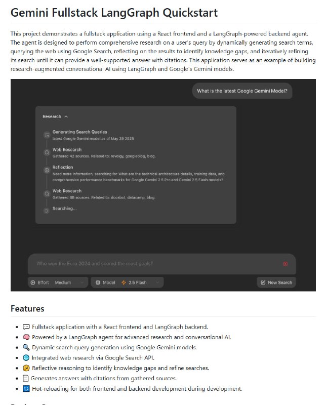 Gemini Fullstack LangGraph Quickstart