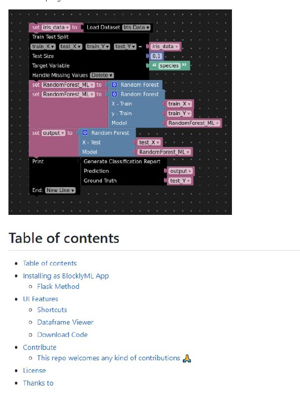 Blockly ML，一个开源的编程 #可视化 #工具 ，可用于辅助学习 Python 和机器学习，让学习过程变得不再枯燥