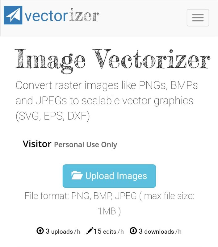 vectorizer这个网站能让你把位图转化成矢量图，简单来说就是把不清晰的图变清晰