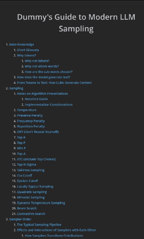 《现代大语言模型采样入门指南》，一篇长文，系统介绍了LLM中的文本生成采样技术