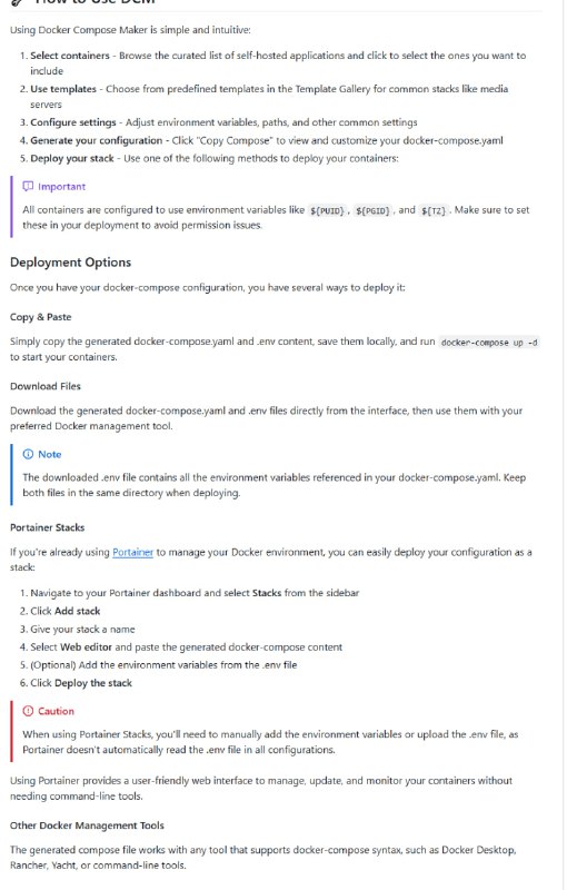 DockerComposeMaker (DCM)