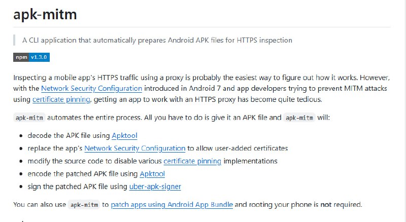 安卓应用 HTTPS 抓包的自动利器——apk-mitm，极大简化了逆向与安全分析流程