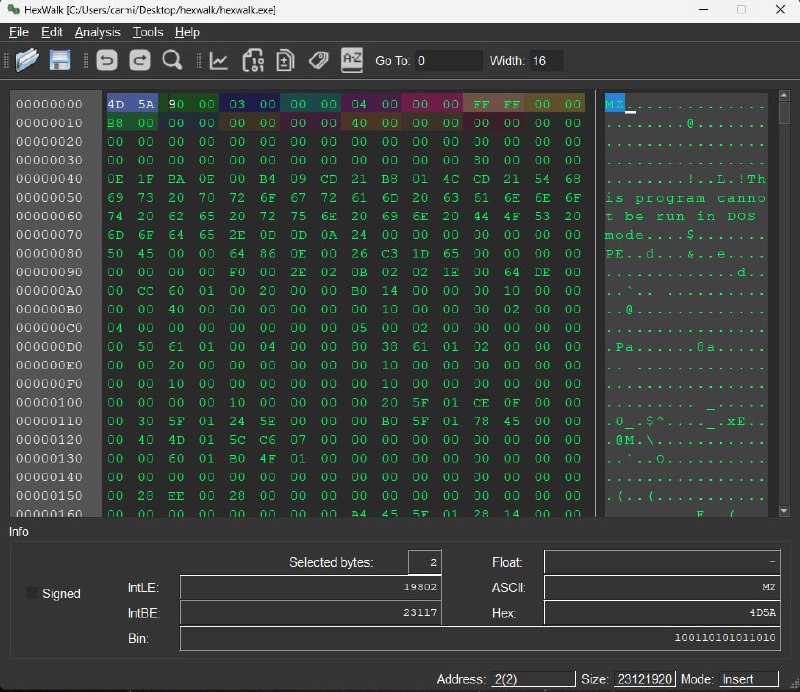 HexWalk - Hex Editor/Viewer/Analyzer