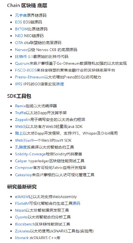 区块链中文 GitHub 仓库