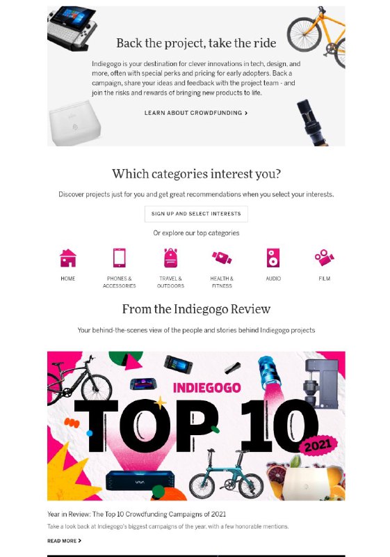 Indiegogo 是早期采用者和创新寻求者在它成为主流之前发现生动、富有想象力的技术的地方Indiegogo 是早期采用者和创新寻求者在它成为主流之前发现生动、富有想象力的技术的地方