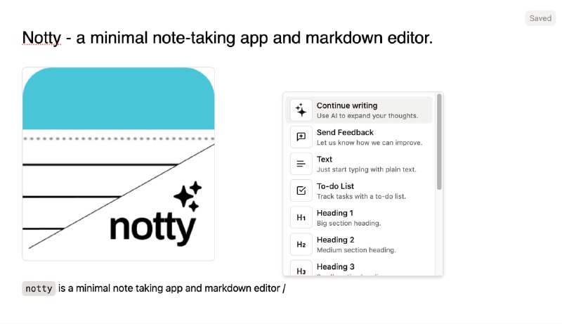 开源、简约的AI笔记应用，强大的 Markdown 编辑器