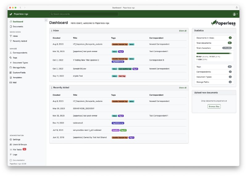 一款功能强大的文档管理系统 Paperless-ngx | #笔记工具 #工具它能够将你的纸质文档转换成在线可搜索的文档，并进行分类和索引，方便随时搜索查阅