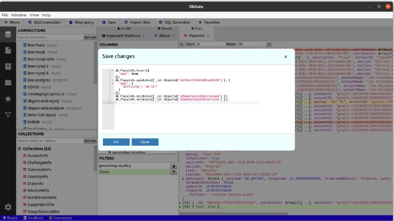 DbGate 开源跨平台的SQL+noSQL数据库客户端，提供macOS，Windows和多个LInux平台的下载