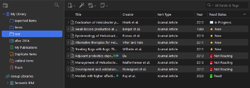 Zotero阅读列表插件