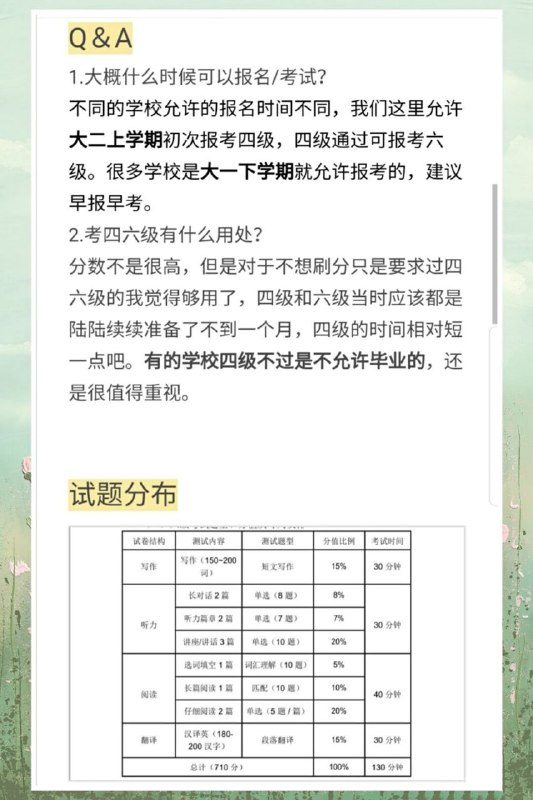 四六级 #经验 #英语四六级 #经验 #英语