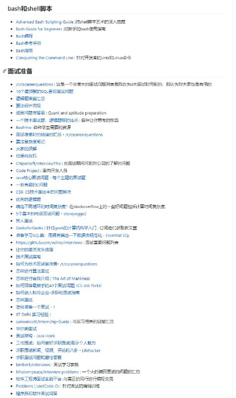 程序员应该访问的最佳网站中文版原版，项目包含一系列会持续更新的技术网站列表程序员应该访问的最佳网站中文版原版，项目包含一系列会持续更新的技术网站列表