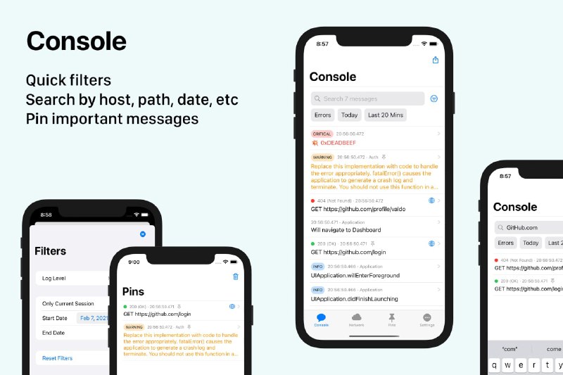 Pulse是用SwiftUI搭建的一个开源网络请求数据监测框架，界面类似于Charles/Postman，但它本身不是一个应用程序，不拦截网络流量，只是一个开发框架或者类库，能方便的集成到你的应用程序中，让你可以用它查看网络请求的日志