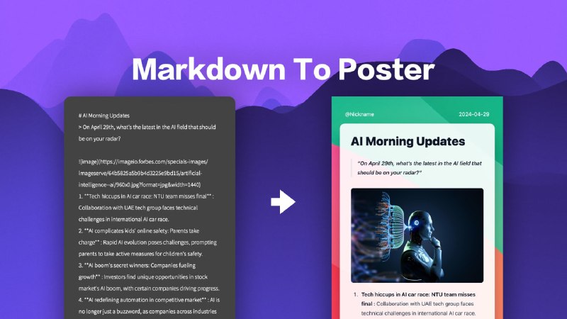 Markdown To Poster