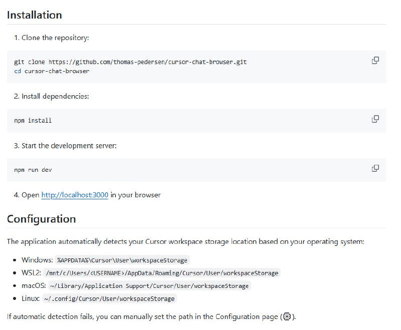 Cursor Chat Browser