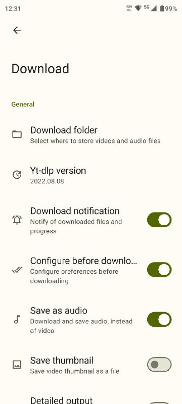 一个开源的 Material You 风格的视频下载软件，可以从开源项目 yt-dlp 所支持的数千个视频平台下载视频与音频，使用 Jetpack Compose 进行开发功能特色📌从 yt-dlp 所支持的数千个视频平台下载视频与音频📌提取媒体元数据与专辑封面，调用 mutagen 嵌入到提取的音频文件中📌播放列表下载支持📌内嵌字幕于视频文件中📌执行自定义的 yt-dlp 命令模板📌管理应用内下载与自定义命令模板📌使用简单、用户友好📌遵循 Material Design 3 设计规范，实现了 动态色彩 主题的应用界面📌MAD