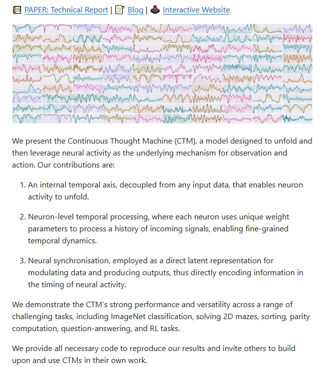 Continuous Thought Machines