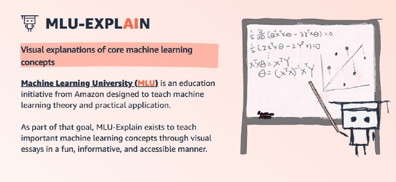 一个机器学习的交互式、可视化教学项目这是亚马逊推出的教育计划，期望以有趣、信息丰富且易于理解的方式教授重要的机器学习概念