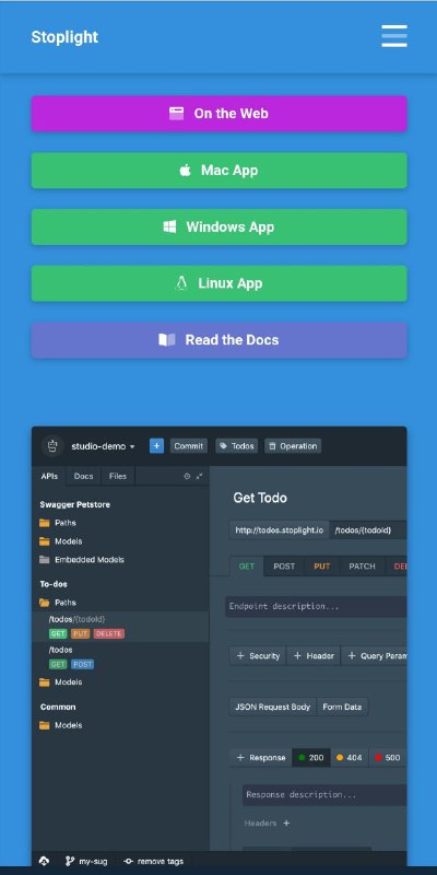 Stoplight StudioAPI设计/技术写作 #编辑器 GitHub