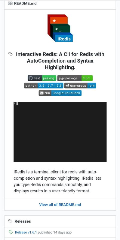 iredis，Python 语言写的支持自动补全、语法高亮、命令提示等的 Redis #命令行 客户端