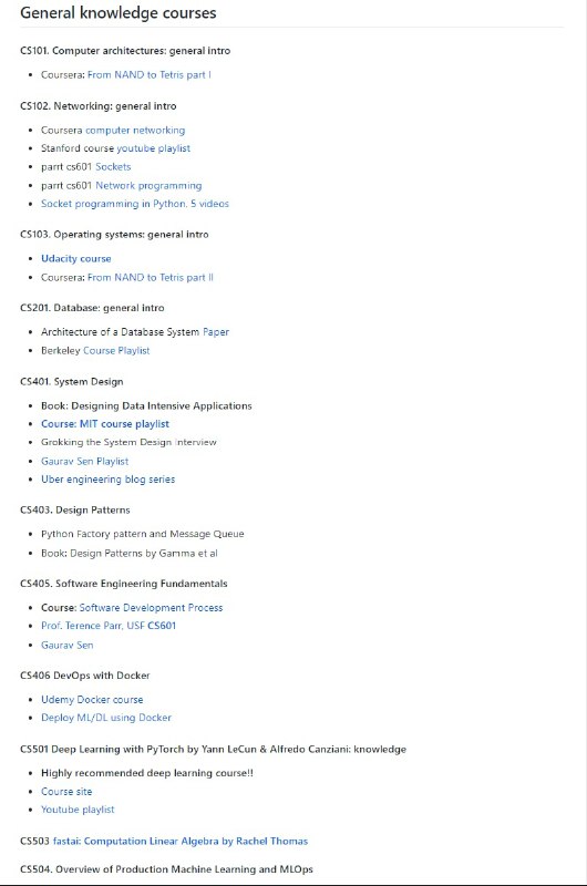 一份面向计算机科学基础及全栈开发、深度学习和自然语言处理的定制化计算机科学课程清单(学习资源集)作者语