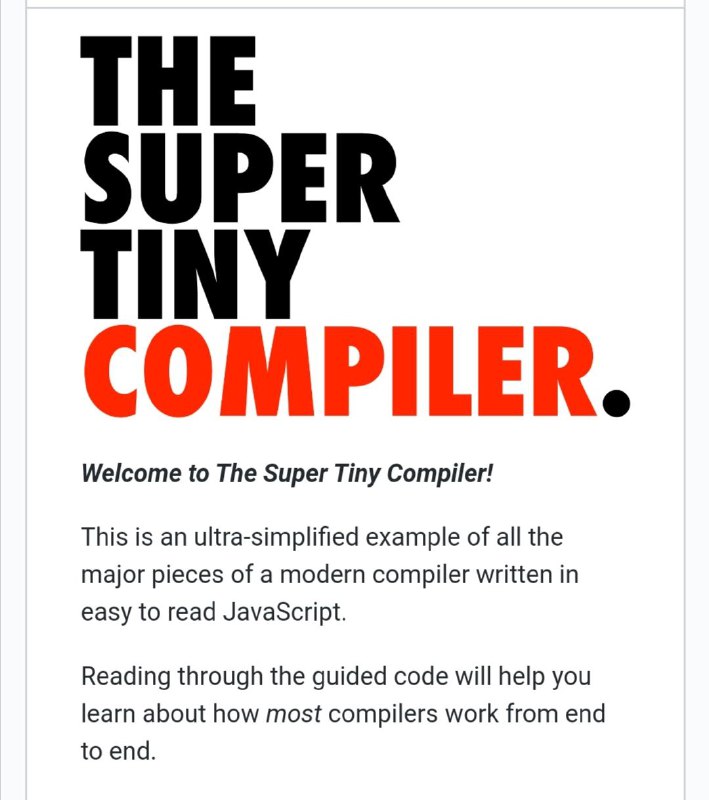 一个用 #JavaScript 写的极简 #编译器 入口