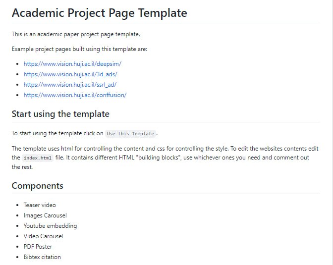 一个学术论文项目页面模板 | 地址 | #论文 #模板一个学术论文项目页面模板 | 地址 | #论文 #模板