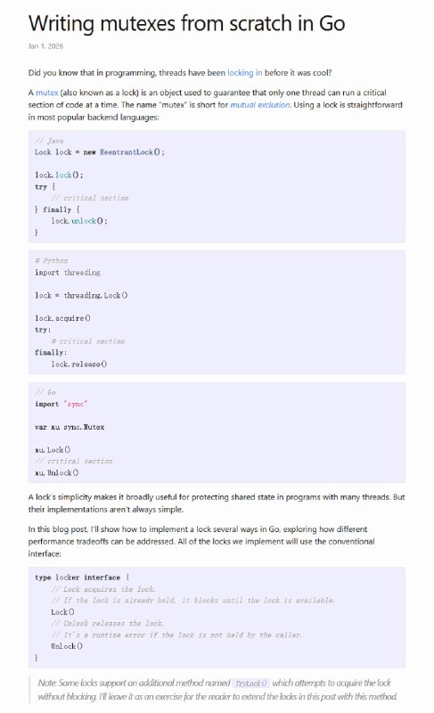 Writing mutexes from scratch in Go