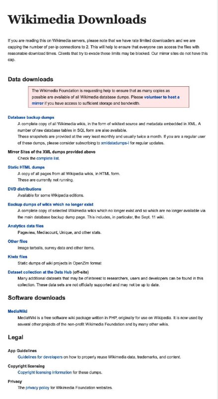 下载整个Wikimedia数据库