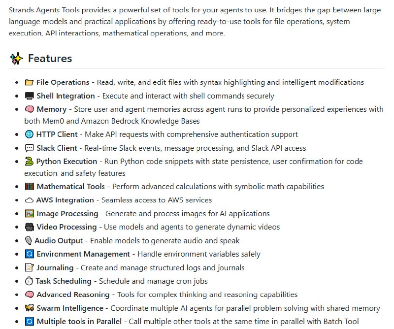 Strands Agents Tools